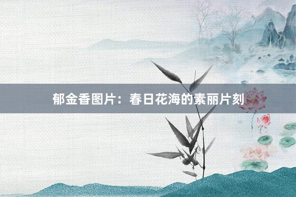郁金香图片：春日花海的素丽片刻